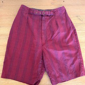 60's Bermuda Plaid High Waisted Shorts - Petite XXS - Therma-Jac